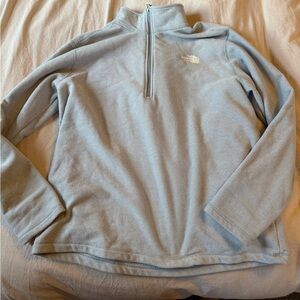 The North Face Men's Zip-Up Sweater in Light Blue
